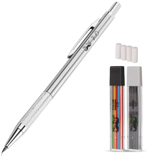 Mr. Pen- Mechanical Pencil, Metal, 2mm for Drafting, Drawing, Lead Holder, Thick Mechanical Pencil Mr. Pen