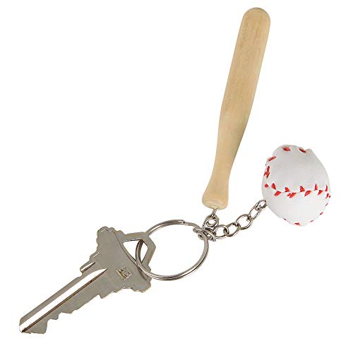 Rhode Island Novelty Baseball & Wooden Bat Keychains, 3-Inch, Pack of 12 Rhode Island Novelty