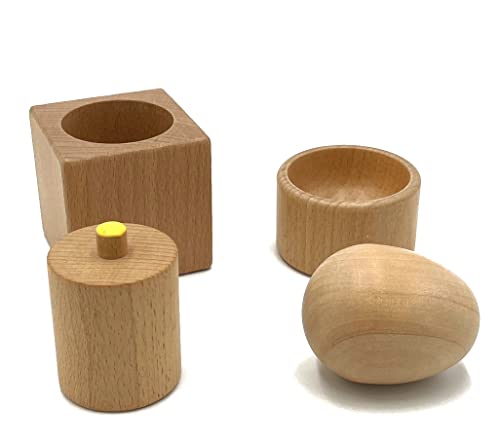 Leticia's Corner Set of Wooden Pincer Grasp and Egg Cup Puzzles, Pincer Puzzles, First Puzzles, Montessori Toys for 6 Months+, Fine Motor Skills Leticia's Corner