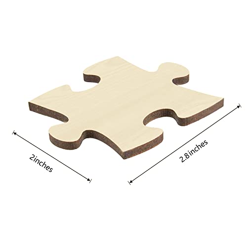 Blank Puzzle with 24 Pieces, Each Piece is Unique, Blank Wooden Jigsaw Puzzles with Puzzle Tray for Crafts & DIY, Make Your Own Puzzle 11.7x8.8 MoinKidz