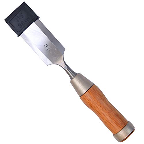 KAKURI Japanese Wood Chisel Set 6 Pcs, Japanese & Western Mixed Style, Made in JAPAN, Professional Heavy Duty Chisels NOMI with Carrying Case for KAKURI