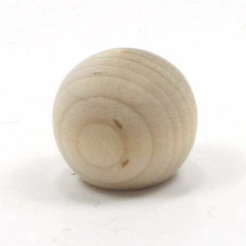 Mylittlewoodshop - Pkg of 12 - Ball with Flat Bottom - 1-1/4 inches in Diameter with 3/4 inch Flat Unfinished Wood(WW-KBB125-12) Unique Wood Shapes