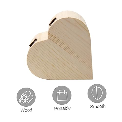 VOSAREA Kids Jewelry Organizer 3pcs Box wooden DIY wedding ring holder wooden unfinished earrings kids jewelry organizer wood ring holder travel for VOSAREA