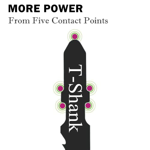 20PCS T Shank Jigsaw Blades Tool for Wood Plastic Metal Compatible with 90% Power Jig Saws Such as Bosch DEWALT RYOBI One+ Makita SKIL Black+Decker GINEPAN