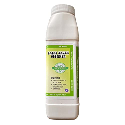 Green Piece® Paint Brush Cleaner and Restorer for Art Paint Brushes - 100% Natural - Non-Toxic - Wet or Dry Paint - No Chemicals - Oil or Acrylic Green Piece