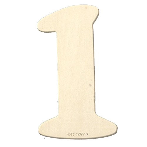4" Wooden Number 4mm Thick About 3-1/4" Wide Number (5) Unfinished Plywood Number The Crafts Outlet