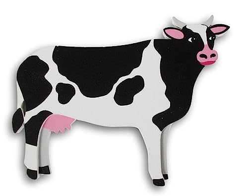 MPD Wood Painted Cutout Shape (Cow) Daisy Crafts