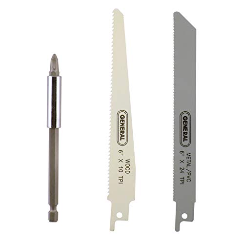 General Tools 14 piece 4-In-1 Multi-Purpose Screwdriver/Saw Set #86014, Compact and Portable For Camping, Car, Home - WoodArtSupply