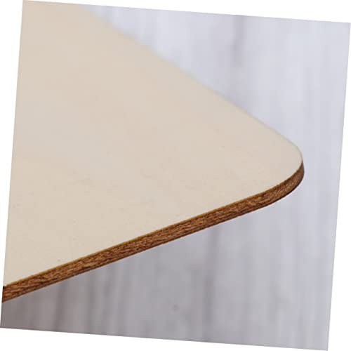 NOLITOY 5pcs Pieces Wood Pieces Plywood Sheet DIY Crafts Unfinished Wooden Piece DIY Wood Piece Square Wood Slice Wood Chips Decorate Bamboo Square NOLITOY