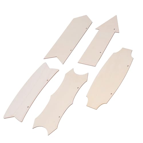 HERCHR Unfinished Wood Ornaments, 10 Pieces Unfinished Wood Sign Unfinished Wood Crafts Wood Blocks for Crafts Unfinished Unfinished Wood Cutting HERCHR