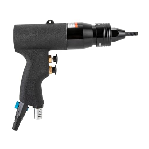 TFCFL Pneumatic Rivet Gun with 10-24", 1/4", 5/16", 3/8" Gun Head, Air Rivet Nut Tool Kit 1/4" Air Inlet with 20 Mandrels Riveting Gun Kit, 400rpm TFCFL