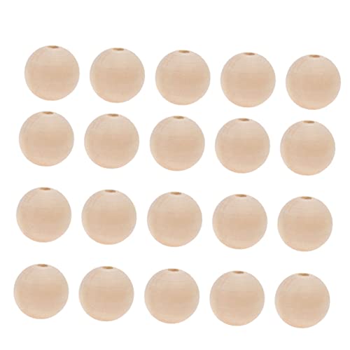 Gogogmee 50pcs Log Dispersion Beads Round Wood Spacer Beads Unfinished Spacer Beads Jewelry Making Rustic Garland Wood Loose Spacer Round Spacer Gogogmee