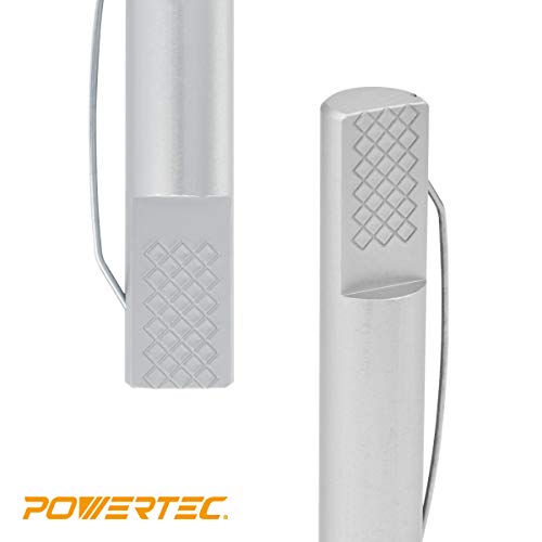 POWERTEC 71466 Bench Dog Clamps 3/4 Inch x 4-3/8 Inch for 3/4 Dog Hole, Spring Loaded Hold Down Clamps for Woodworking Workbenches, 2 Pack POWERTEC