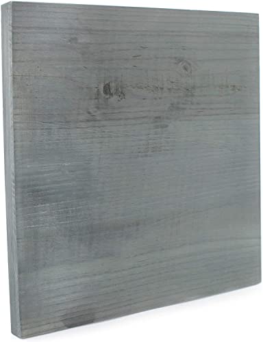 Cornucopia Blank Wood Plaques (2-Pack), Gray Washed Fir Wooden Sign for DIY Crafts 12x12 Inch Cornucopia Brands