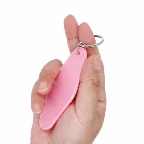 Nwsrayu 10pcs Blank Hotel Keychains Bulk Vintage Motel Keychain Vinyl HTV printing Keychains DIY Keychain tags (Mix 10) Nwsrayu