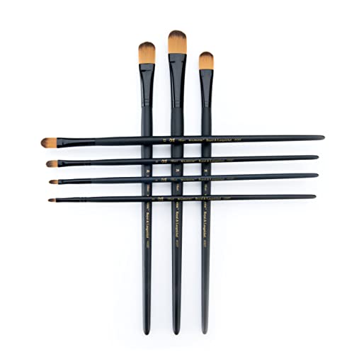 Majestic Royal and Langnickel Long Handle Paint Brush Set, Filbert, 7-Piece Majestic