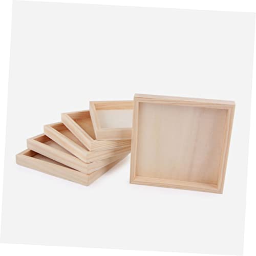 Unomor 8 Pcs Toys Puzzle Wooden Trays Unfinished Wood Serving Unfinished Wood Tray Unfinished Wooden Tray Toy Holder Wood Serving Tray Sundries Unomor
