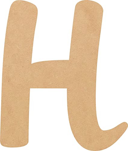 Unfinished Wood Letter 3" Blank H Muthike Font, Wooden Alphabet Letter for Decoration, MDF DIY Craft NEXTCraft