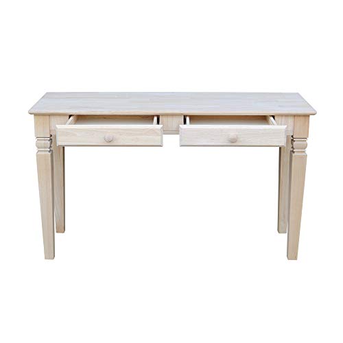 International Concepts Java Sofa Table with 2 Drawers, Unfinished IC International Concepts