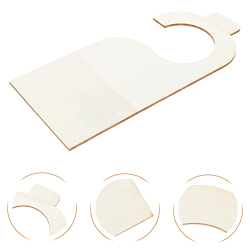 EXCEART 10pcs Unfinished Wood Door Sign Blank Wooden Hanger Plaque Graffiti Wood Chip Blank Wood Slices DIY Craft Project Message Notes Memo Board EXCEART