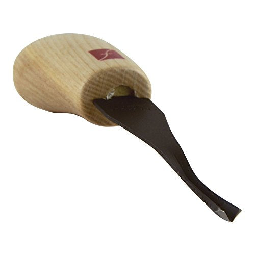 Flexcut Palm V-Tool, High Carbon Steel, Solid Ash Handle, 1/4 Inch, 70 Degrees (FR307) FLEXCUT