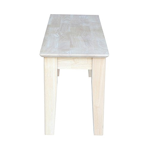 International Concepts Shaker Style Bench, Unfinished IC International Concepts