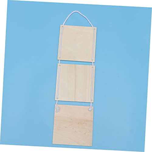 FUNOMOCYA 2 Pcs Rustic Wood Plaque Unfinished Wood Plaque Wood Embellishments for Crafts Store Wood Plaque Wall Display Board Blank Wooden Hanging FUNOMOCYA