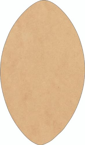 Wooden Football Craft 8'' Cutout, Unfinished Wood Sports MDF Shape, Paintable Door Hanger NEXTCraft