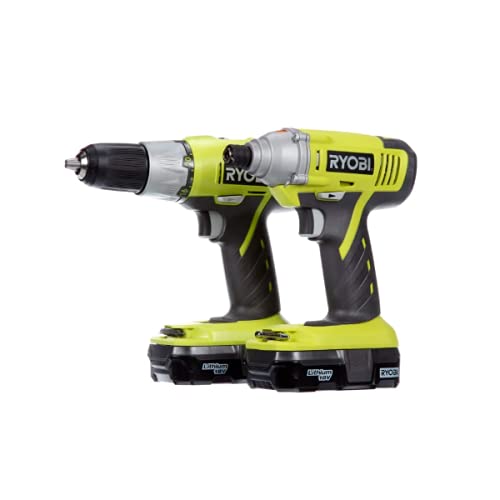 Ryobis Tools RYOBI 18V ONE+ Lithium-Ion Cordless DrillDriver and Impact Driver Combo Kit (2-Tool) with (2) Batteries Ryobis Tools