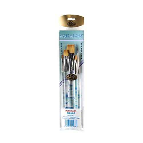 Aqualon Royal & Langnickel Variety Artist Brush Set, 5-Piece Aqualon