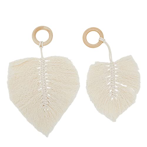 20 Pack Unfinished Natural Wood Rings for Crafts, Macrame Projects, Jewelry Making, DIY Pendant Connectors (2.1 in) Juvale