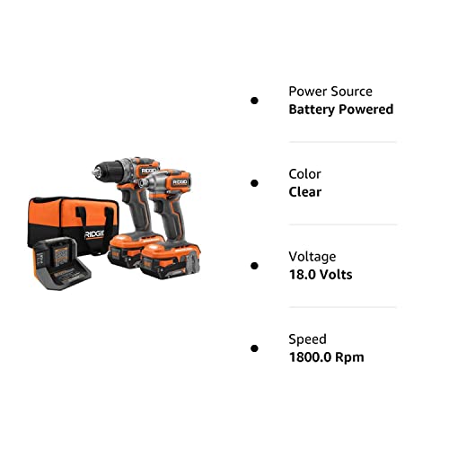 18V SubCompact Brushless 1/2 in. Drill/Driver and Impact Driver Combo Kit RIDGID
