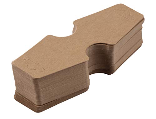 Necklace Cards - 200-Pack Blank Bracelet Card, Necklace Display Card, Bracelet Display Cards, Jewelry Hanging Cards for Bracelets, Neclace, Anklet, Juvale