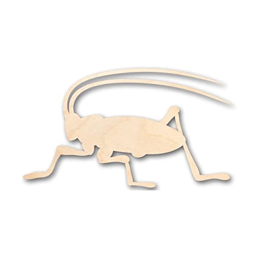 Unfinished Wood Cricket Shape - Insect - Wildlife - Craft - up to 24" DIY 6" / 1/4" 24 Hour Crafts