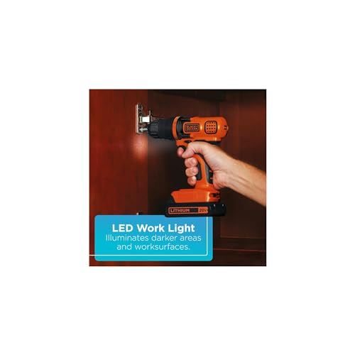 BLACK+DECKER 20V MAX Cordless Drill and Impact Driver, Power Tool Combo Kit with Battery and Charger (BD2KITCDDI) BLACK+DECKER