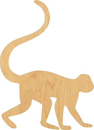3 Pcs Monkey Supply 3" Wooden Shape Ornaments Unique Unpainted Smooth Surface Unfinished Laser Cutout Wood Sheets Boards for Crafts 1/8 Inch Thick WoodArtSupply