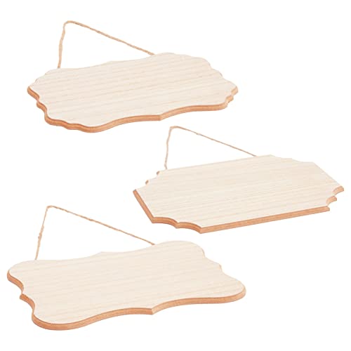 6-Pack of Unfinished MDF Hanging Wood Plaques for Crafts with Jute Rope, Blank 9x6-Inch, 1/4-Inch Thick Wooden Sign for DIY Painting, Art Projects, Juvale