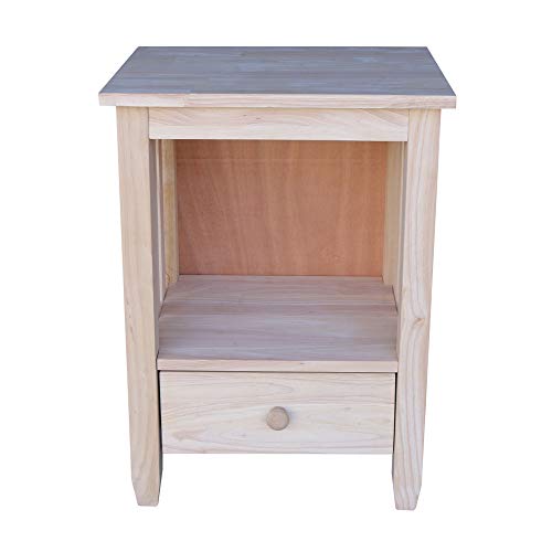 International Concepts Mission Tall End Table, Unfinished IC International Concepts