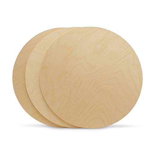 Wood Circles 20 inch, 1/4 Inch Thick, Birch Plywood Discs, Pack of 1 Unfinished Wood Circles for Crafts, Wood Rounds by Woodpeckers Woodpeckers