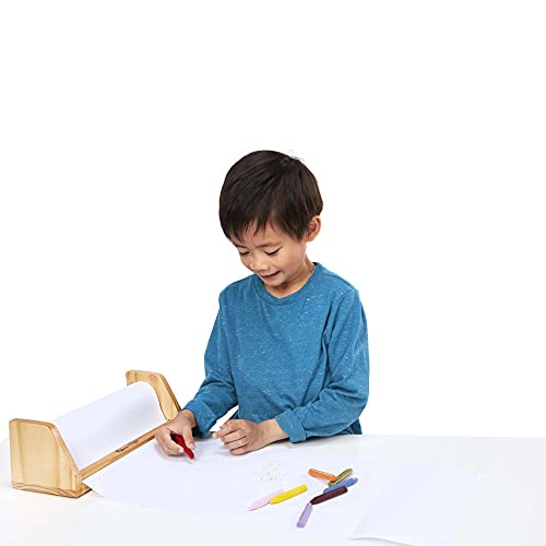 Melissa & Doug Wooden Tabletop Paper Roll Dispenser With White Bond (12 inches x 75 feet) - Drawing, Art, Craft For Kids Melissa & Doug