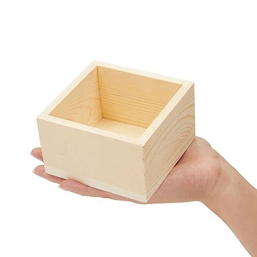 Bright Creations 10 Unfinished Small Wooden Boxes for Crafts with 1 Sanding Sponge (4 In, 11 Pieces) Bright Creations