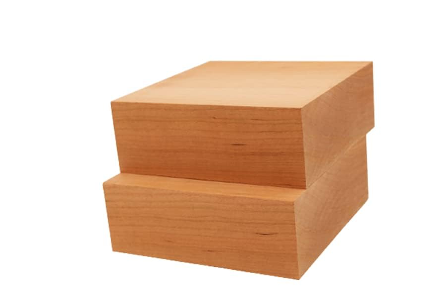 Exotic Wood Zone | American Black Cherry, Bowl Wood Blanks | Turning Wood Blanks | 3" x 8" x 8" | Kiln Dried | Wood Blocks | 2 Pieces Exotic Wood Zone
