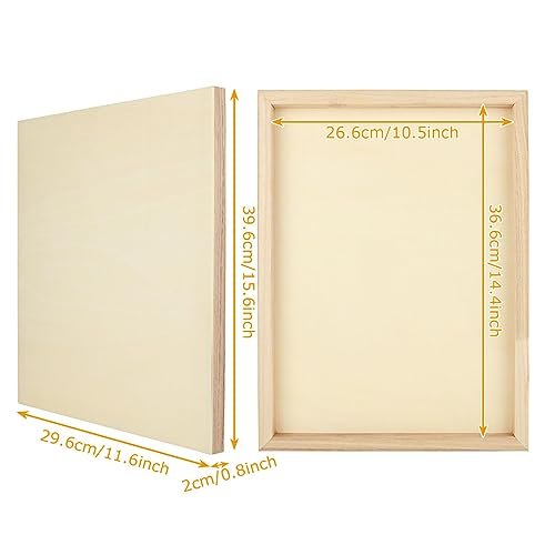 ACXFOND 6 Pack Wood Panels for Painting 12 x 16 Inch Craft Wood Board Unfinished Wood Wooden Panel Boards for Painting, Pouring, Arts, Crafts, Paints ACXFOND