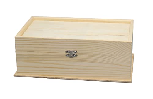 Unfinished Wood Jewelry Box w/ Mirror & Removable Compartments - Ready to Paint! WoodArtSupply