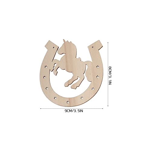 COHEALI 36pcs Unfinished Wood Horseshoe Cutouts Blank Horseshoes Wooden Slices Unicorn Chips for DIY Craft Wedding Birthday Party Decor Christmas COHEALI