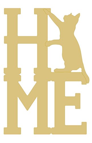 Home Cat Unfinished Wood Home Decor Cat Lover Everyday Door Hanger MDF Shape Canvas Style 1 Diverse Woodworking