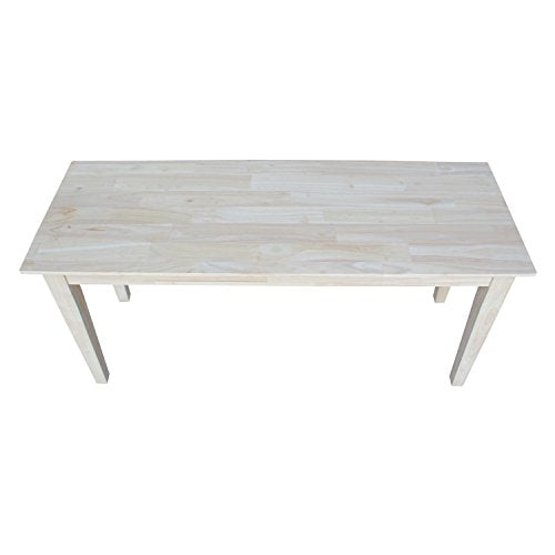 International Concepts BE-39 Shaker Style Bench, Unfinished IC International Concepts