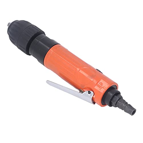 Pneumatic Drill, Straight Handle, Aluminum Alloy, 90 PSIG, 1/4-in. Inlet Air Drill Tool Wide Application for Assembly RTLR