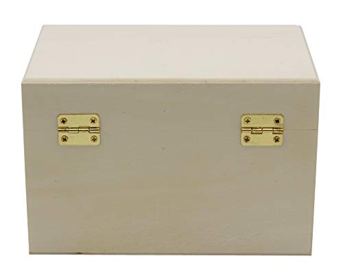 Creative Hobbies® Ready to Decorate Wooden Recipe Box with Hinged Lid and Front Clasp - Make Your Own Gift, Jewelry, Photo Box Creative Hobbies