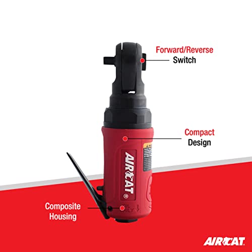 AIRCAT Pneumatic Tools 807-25: Mini Palm Ratchet 300 RPM, 35 ft-lbs Maximum Torque - 1/4-Inch AIRCAT